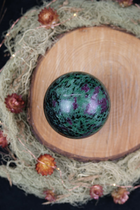 Ruby Zoisite Sphere