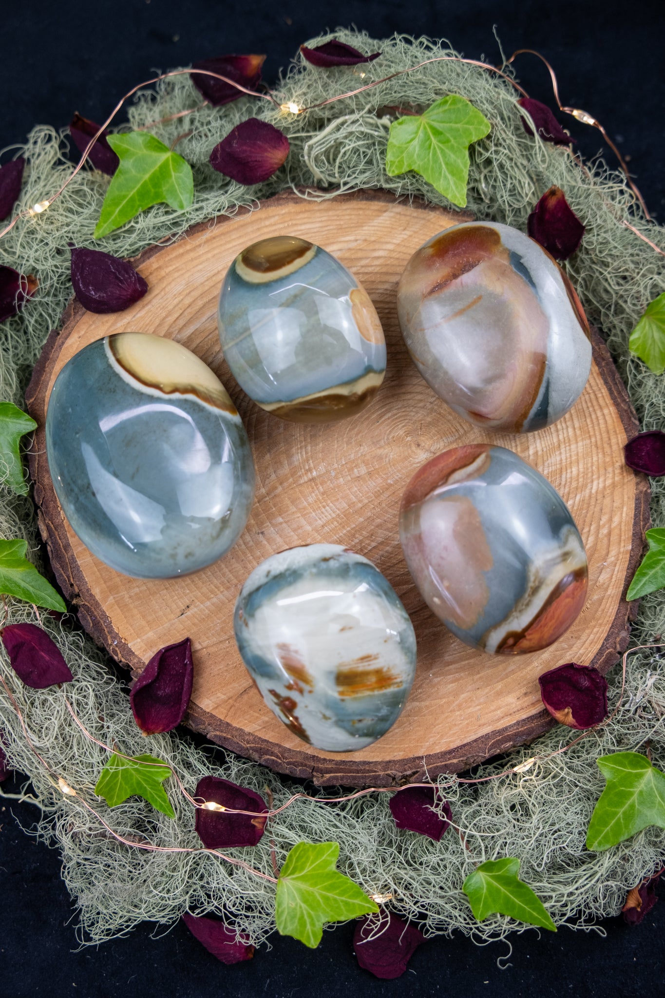 Polychrome Jasper Palm Stone