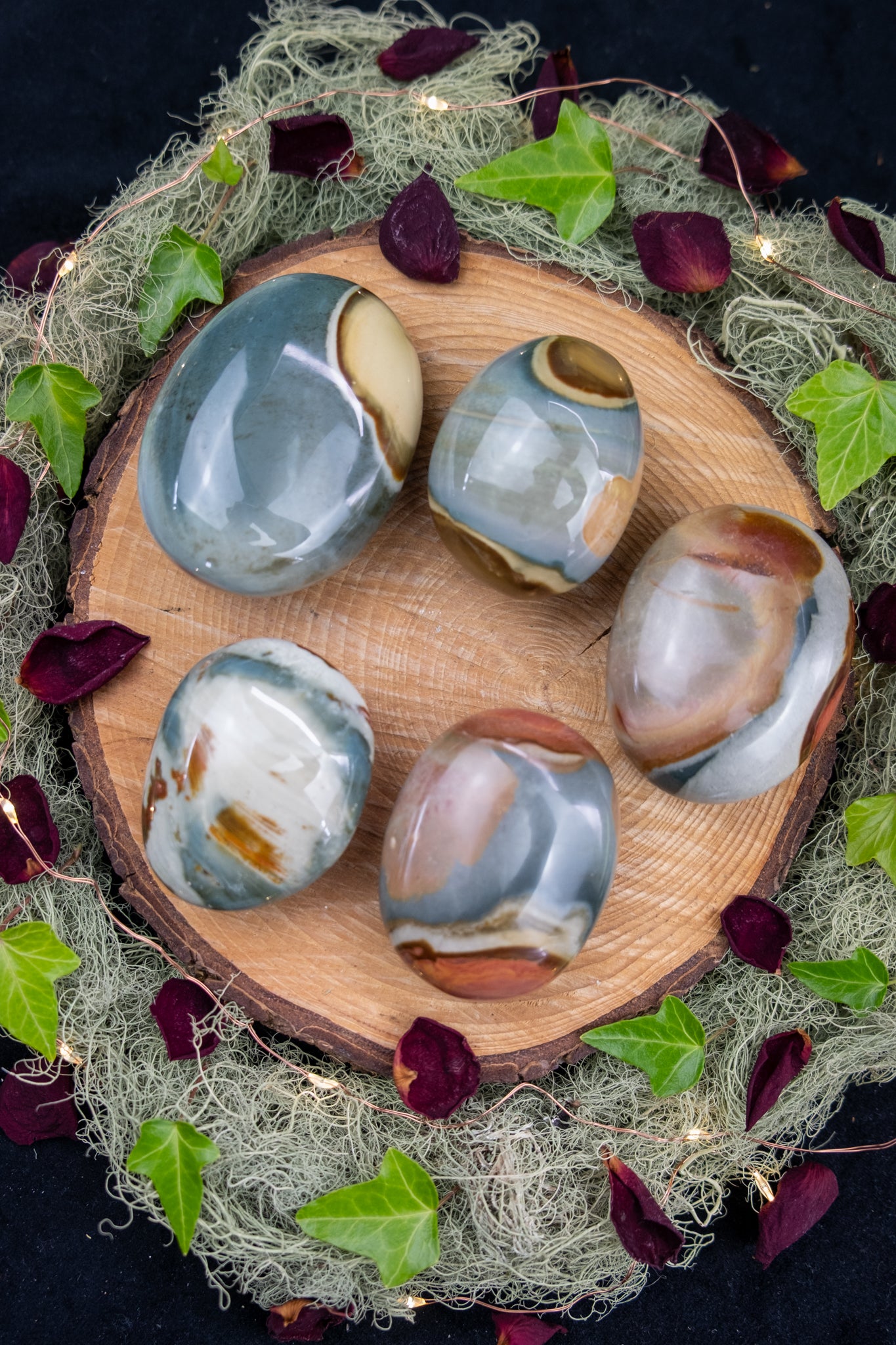 Polychrome Jasper Palm Stone