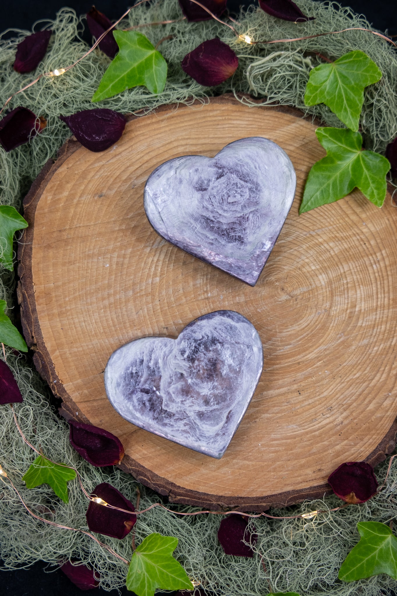 Gem Lepidolite Heart