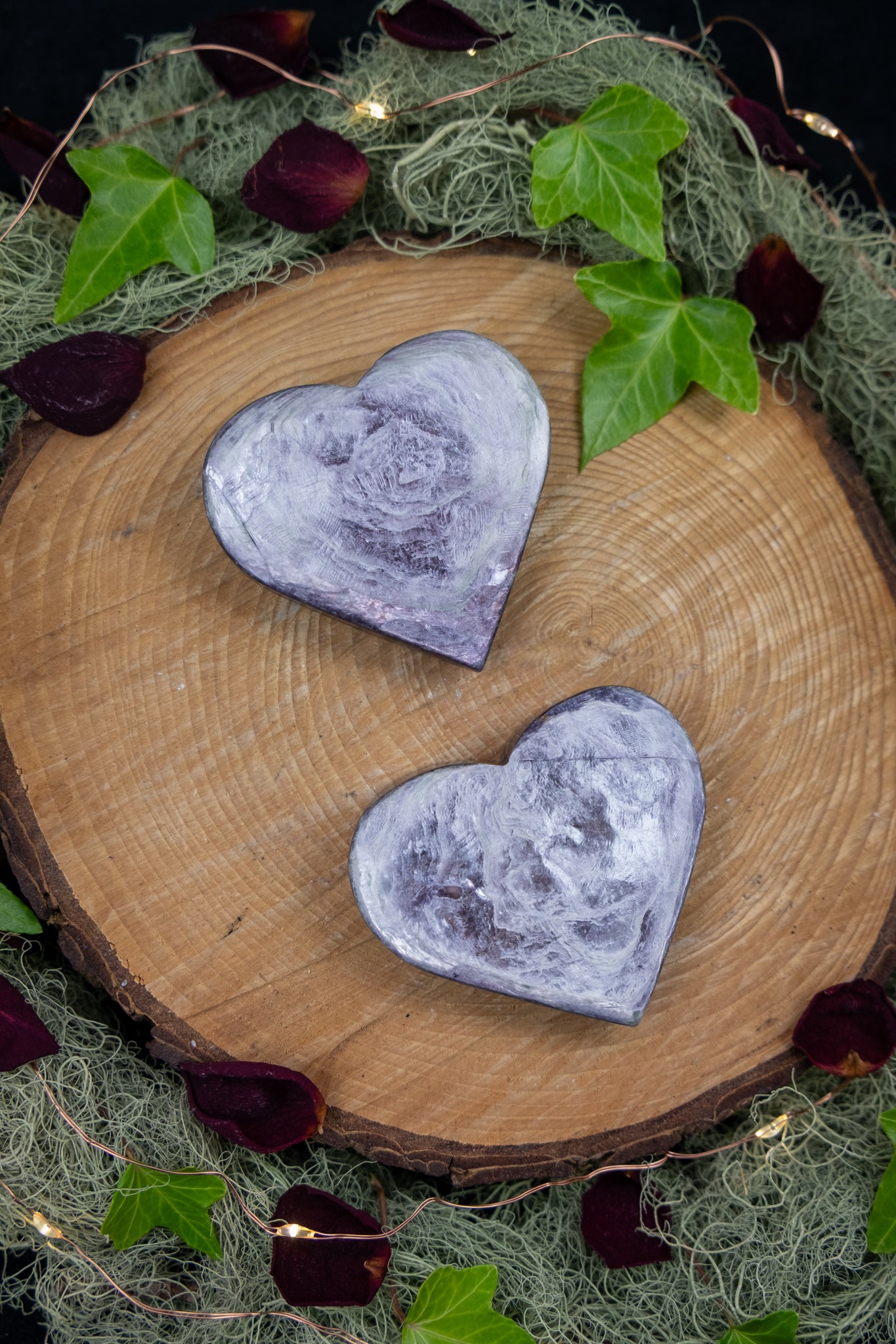 Gem Lepidolite Heart