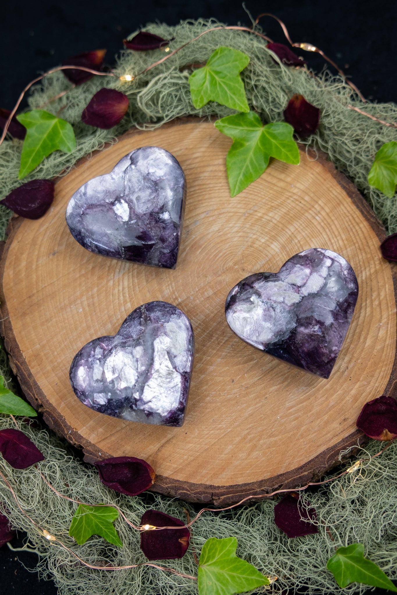 Gem Lepidolite Heart