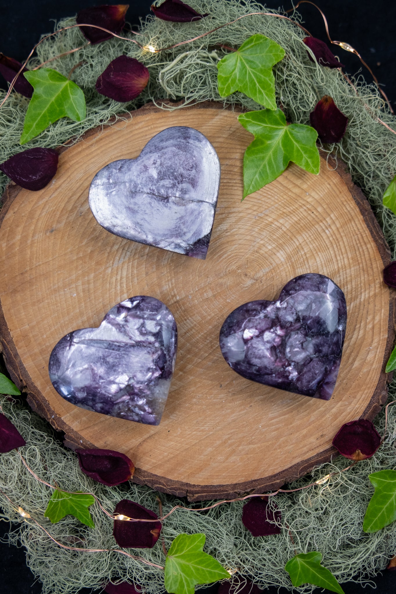 Gem Lepidolite Heart