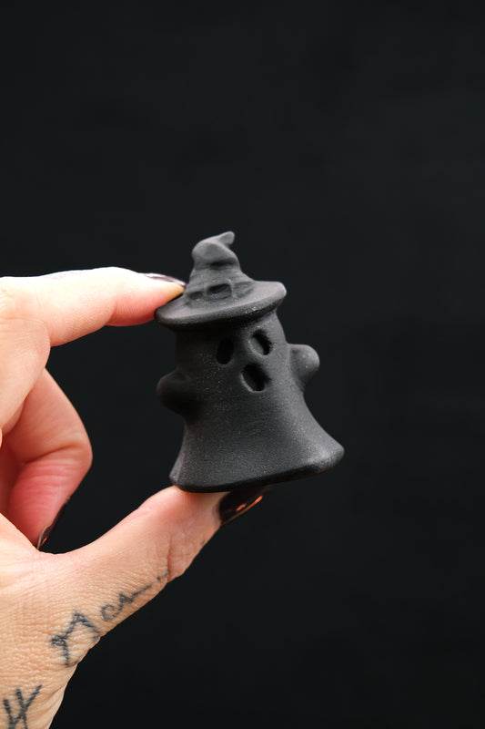 Black Obsidian Ghost Carving