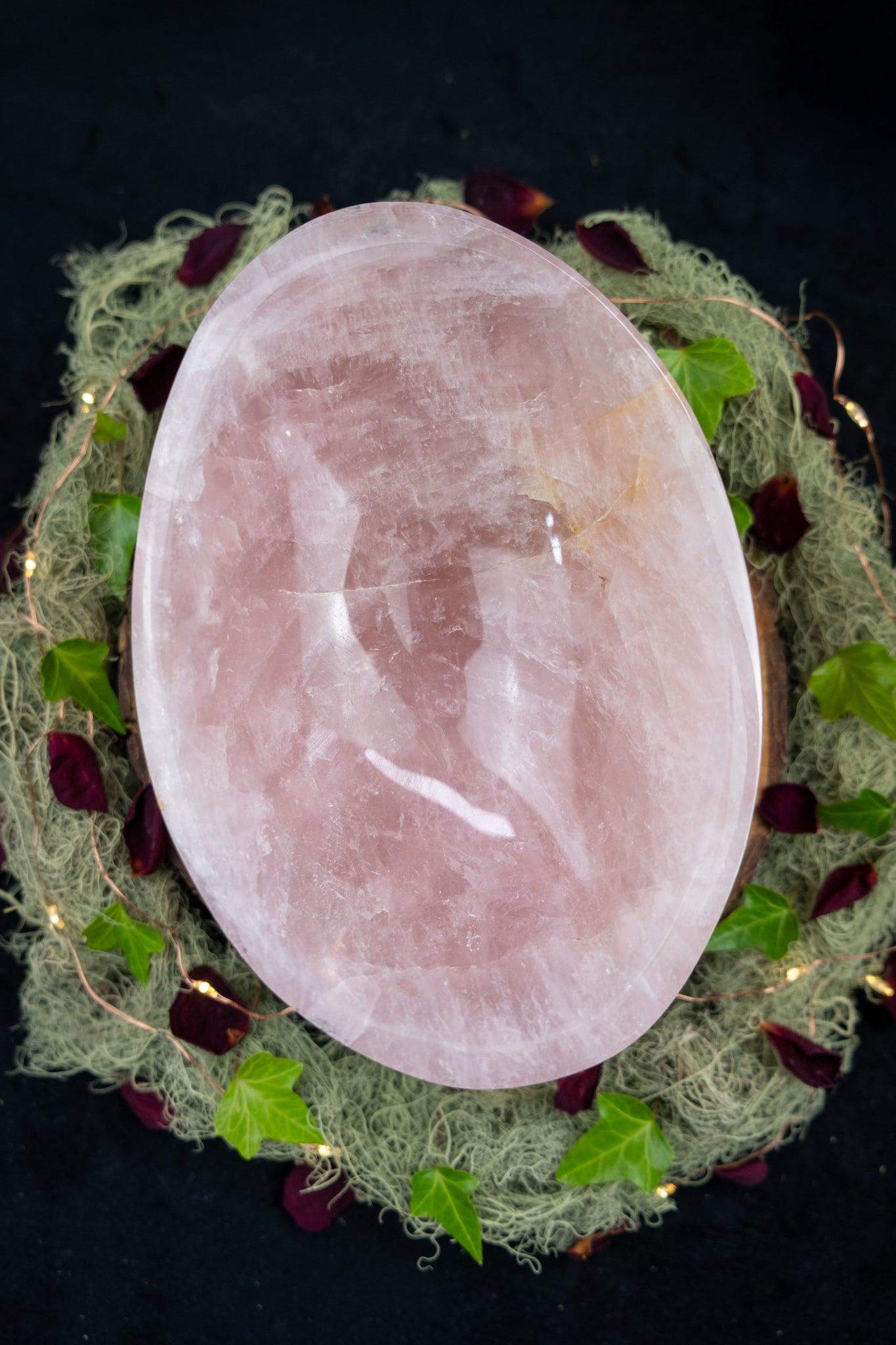 Rose Quartz and Golden Healer Bowl