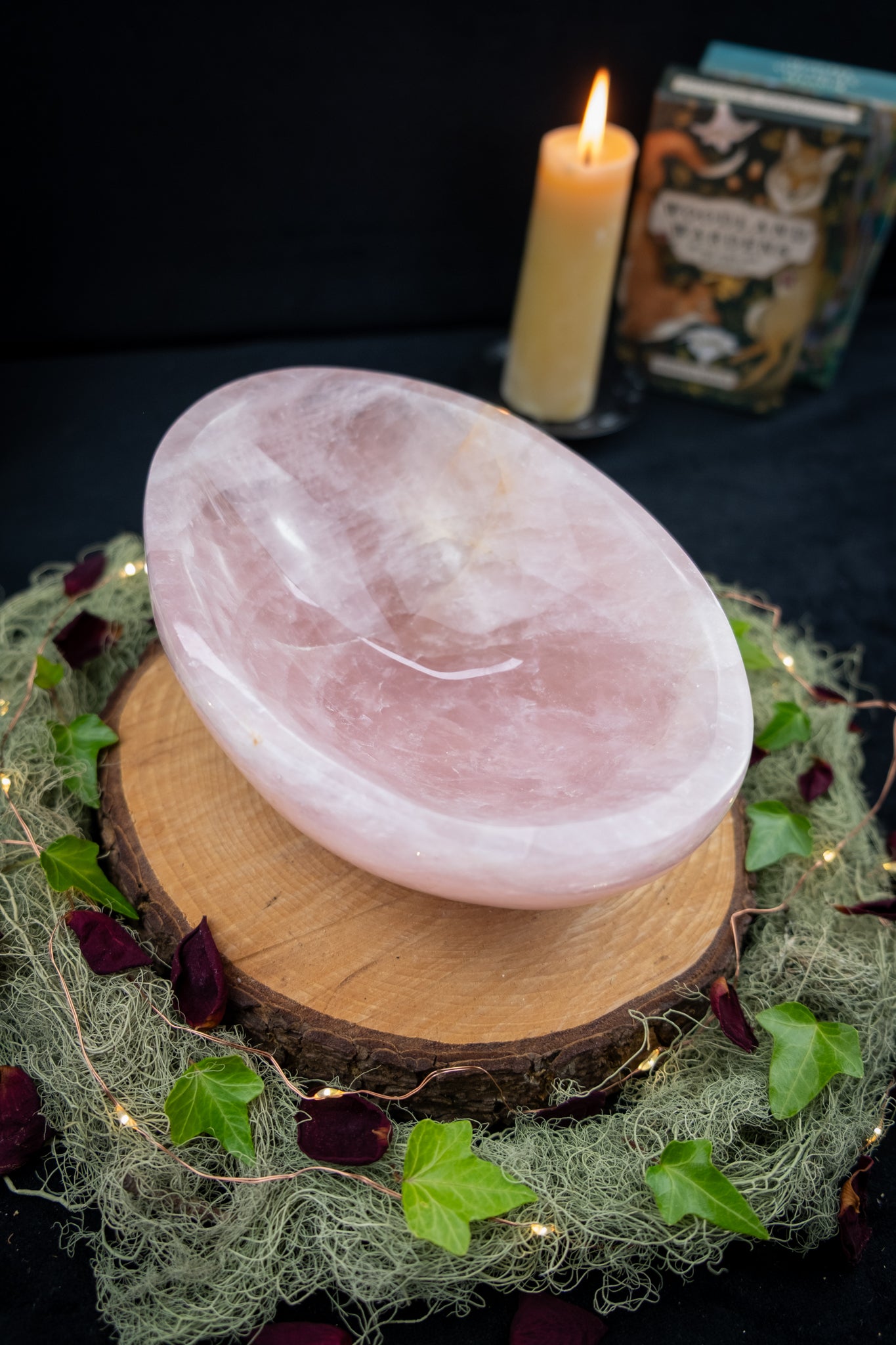 Rose Quartz and Golden Healer Bowl