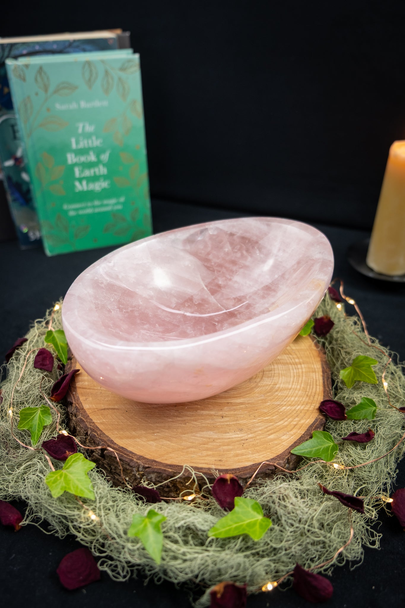 Rose Quartz and Golden Healer Bowl