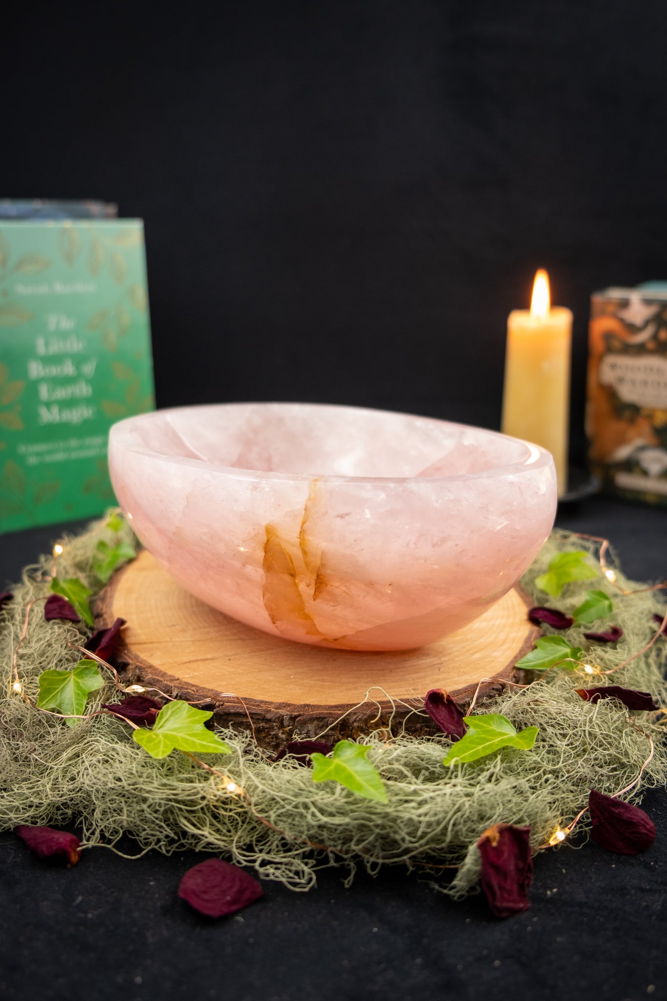 Rose Quartz and Golden Healer Bowl
