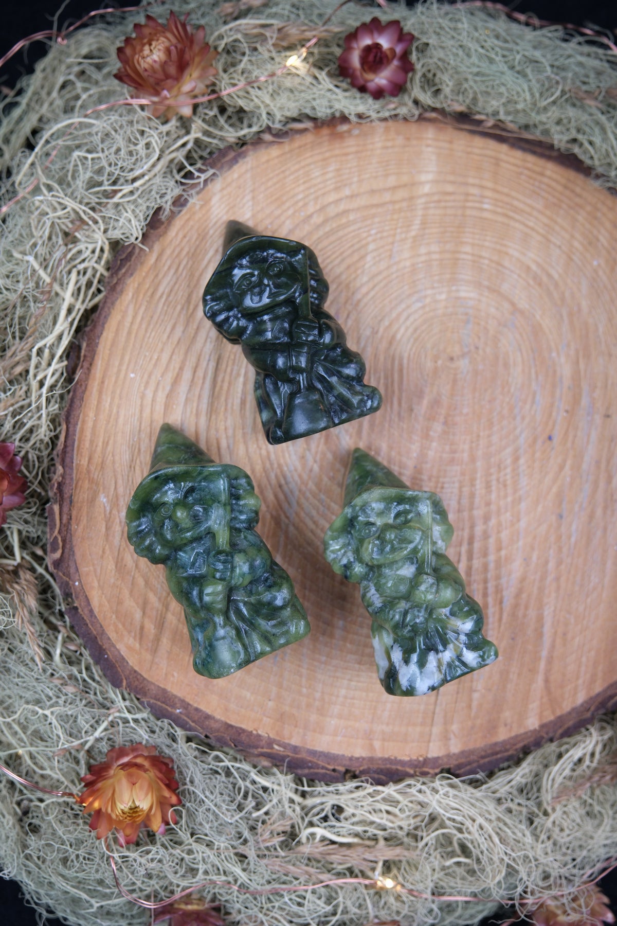 Serpentine Witch Carving