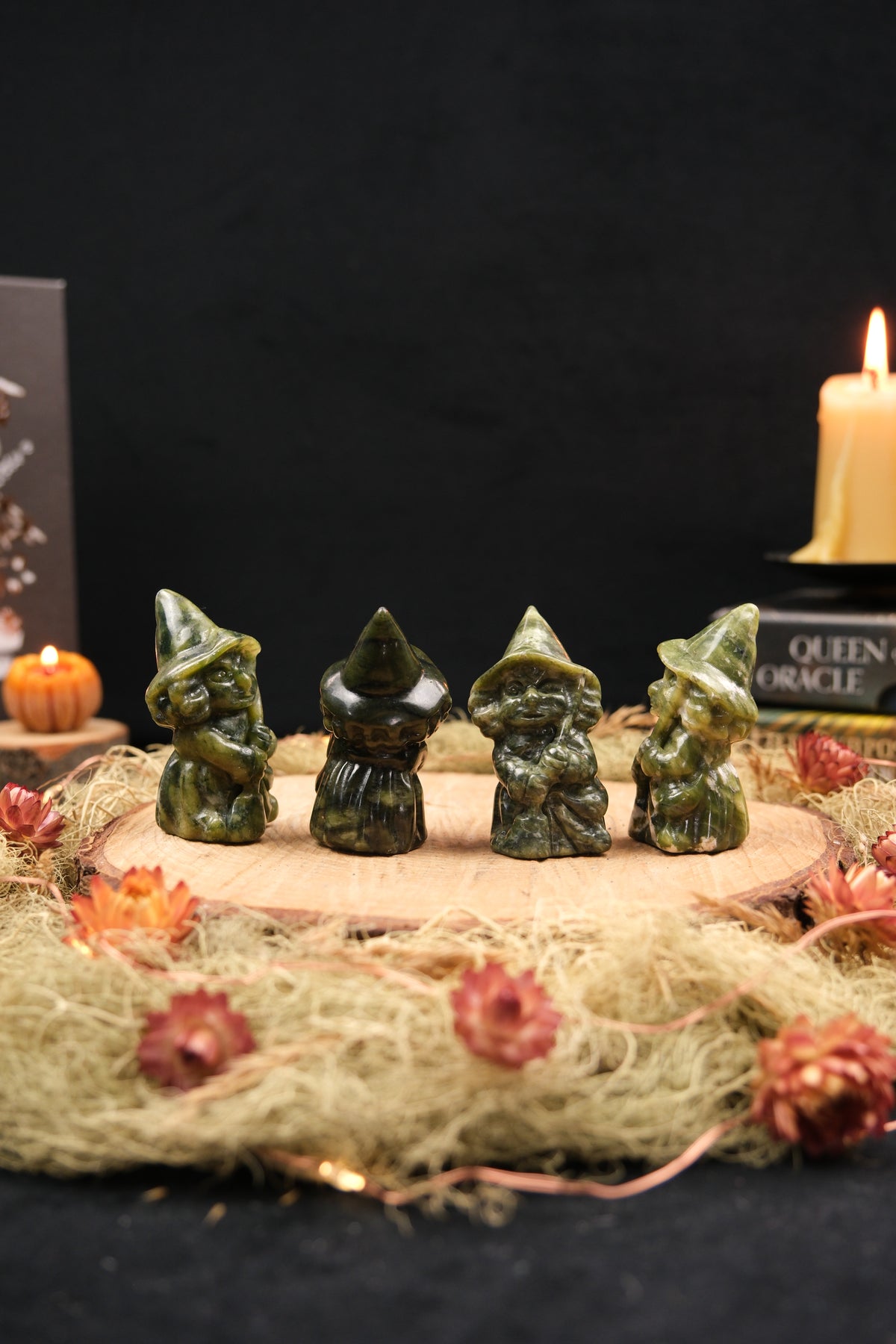 Serpentine Witch Carving