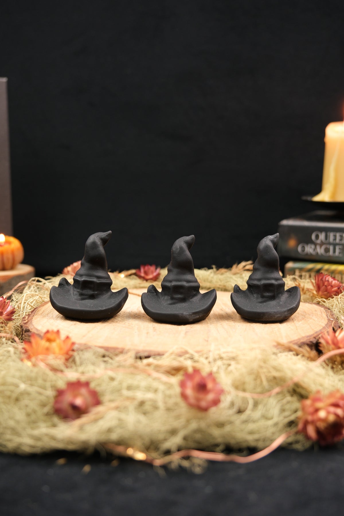 Black Obsidian Witch's Hat Carving