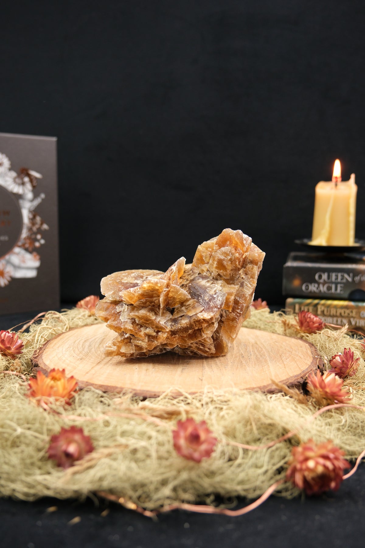 Golden Selenite Cluster
