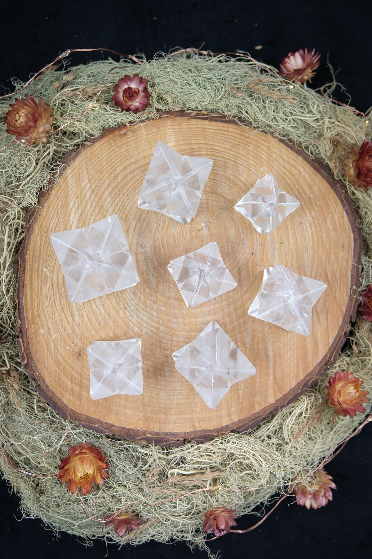 Clear Quartz Merkaba Star
