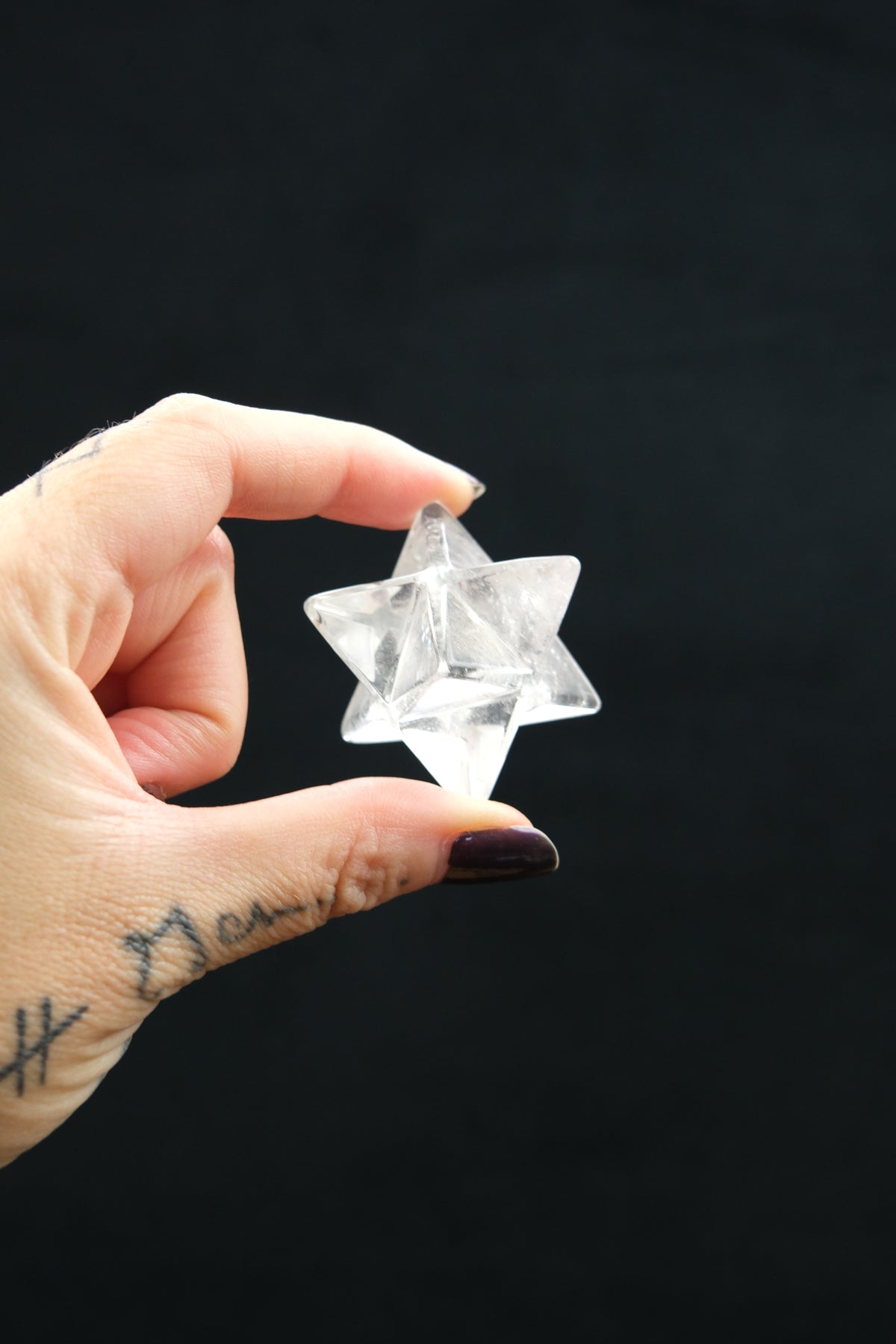 Clear Quartz Merkaba Star