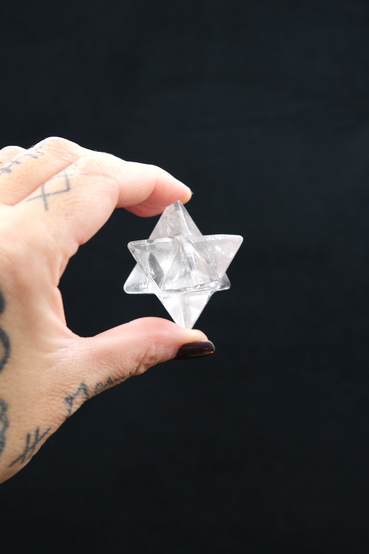 Clear Quartz Merkaba Star
