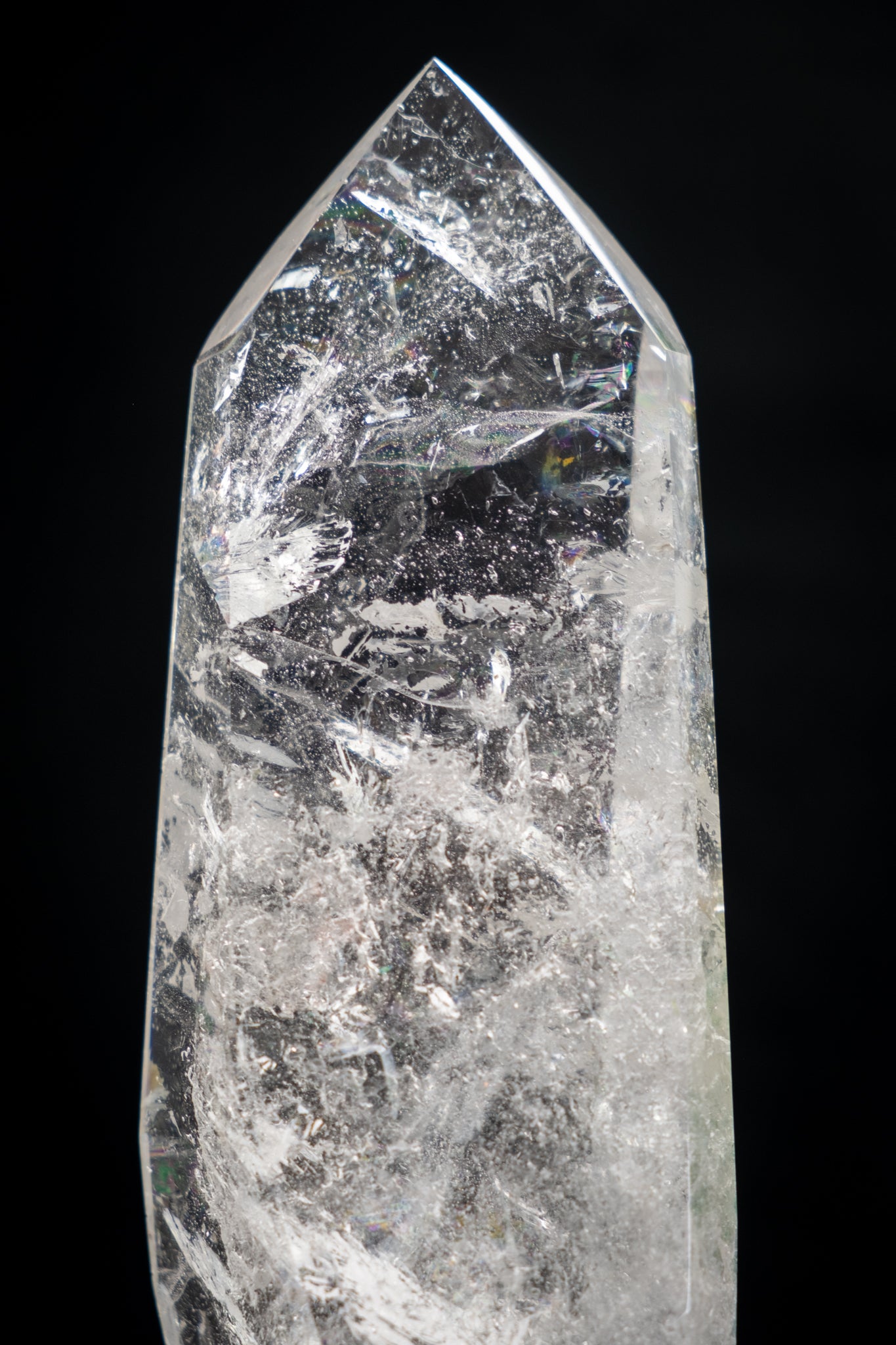 Lemurian Quartz Statement Point on Stand