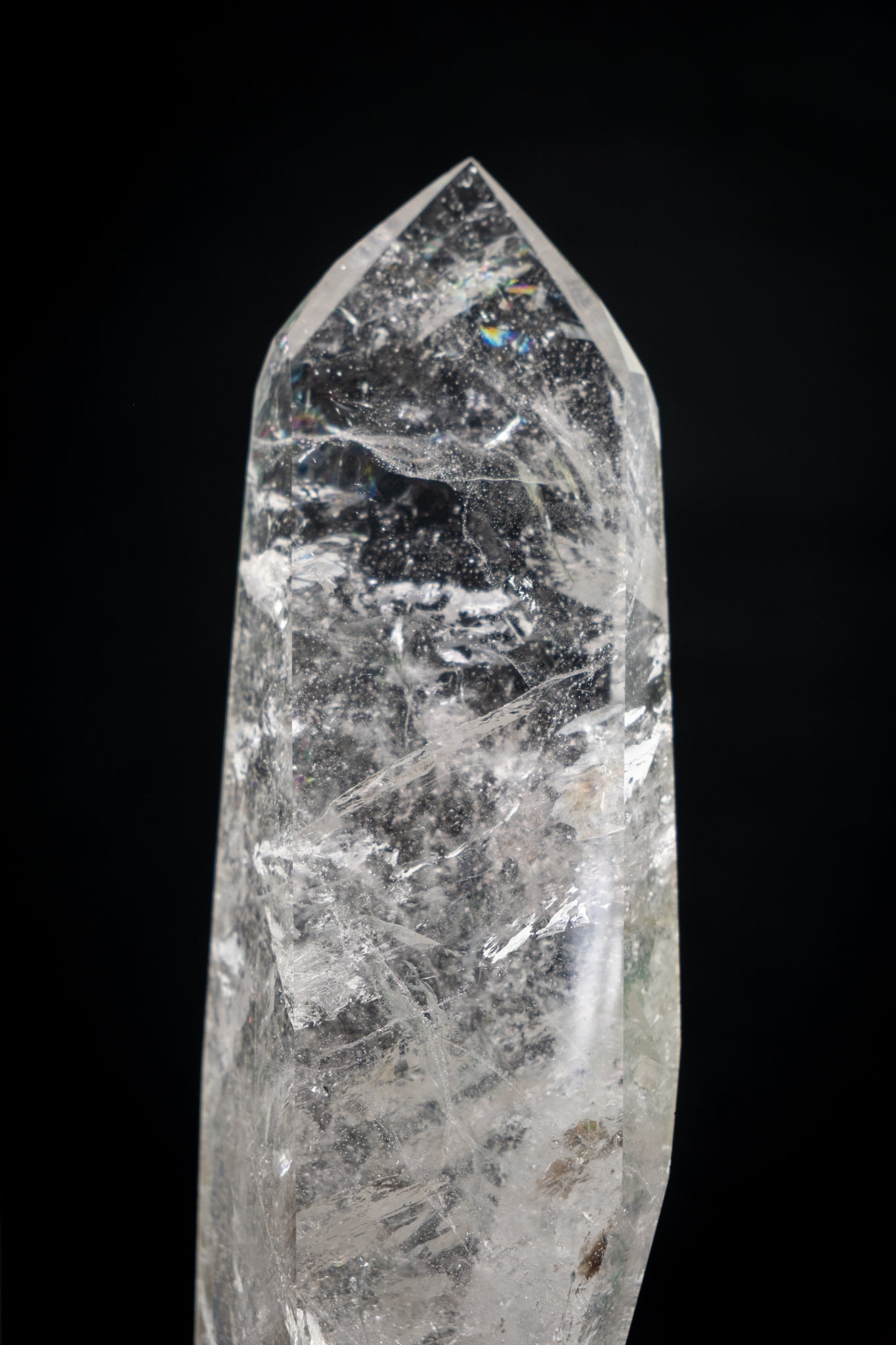 Lemurian Quartz Statement Point on Stand