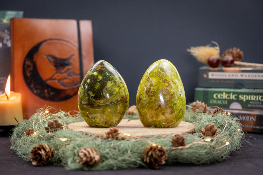 Kiwi Opal Freeform Crystal Stone Natural Gem for Calming Energy Emotional Balance and Heart Chakra Healing