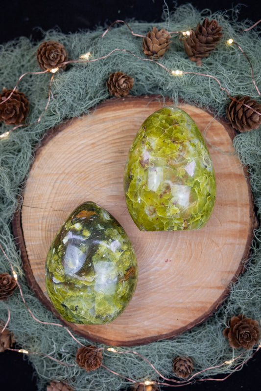 Kiwi Opal Freeform Crystal Stone Natural Gem for Calming Energy Emotional Balance and Heart Chakra Healing