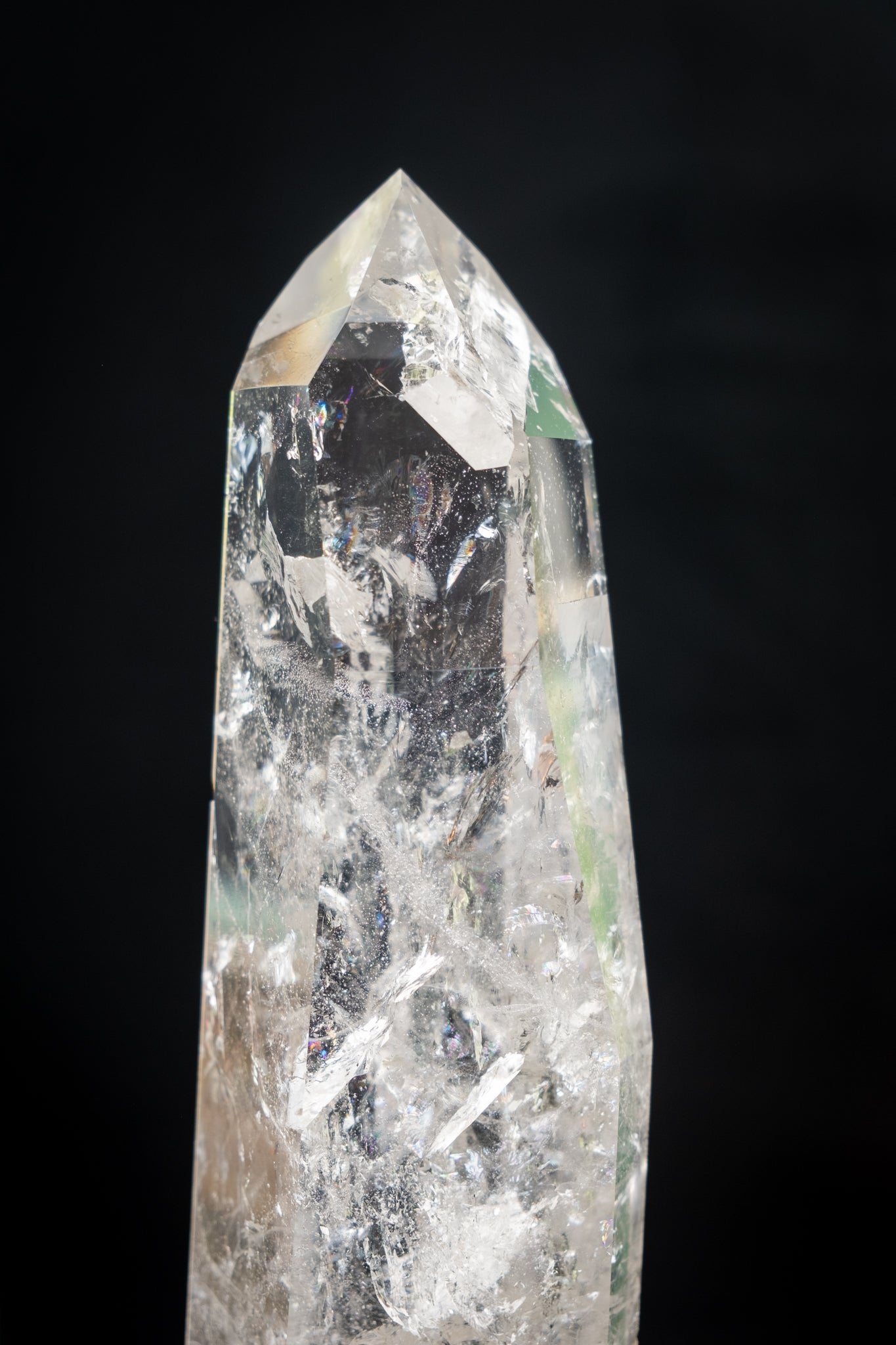 Manifest Lemurian Quartz Point on Stand