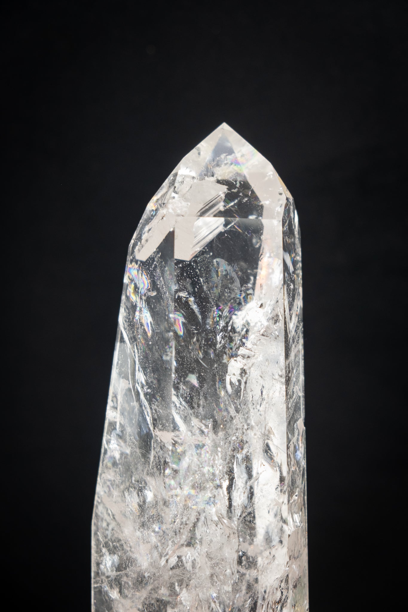 Manifest Lemurian Quartz Point on Stand
