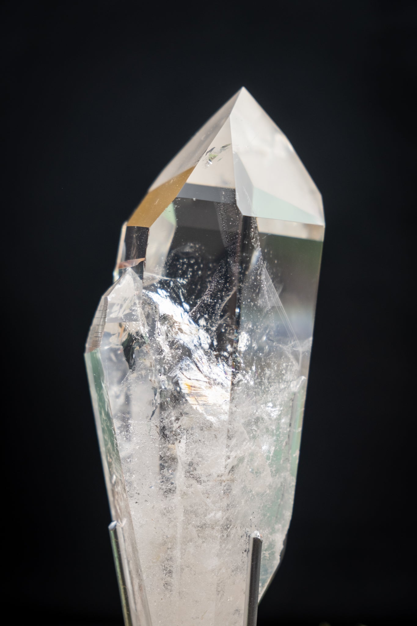 Twin Lemurian Quartz DT on Stand