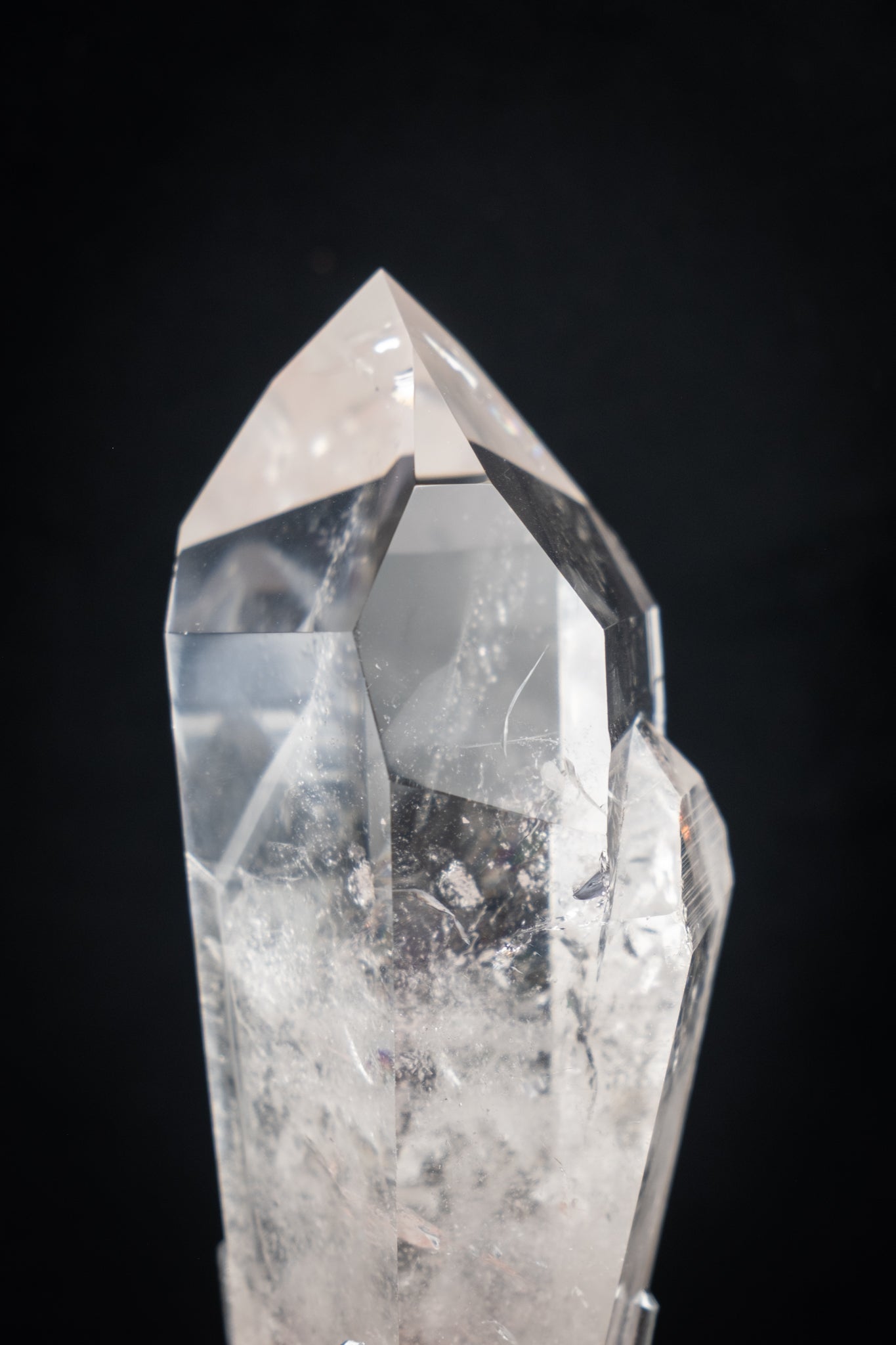 Twin Lemurian Quartz DT on Stand