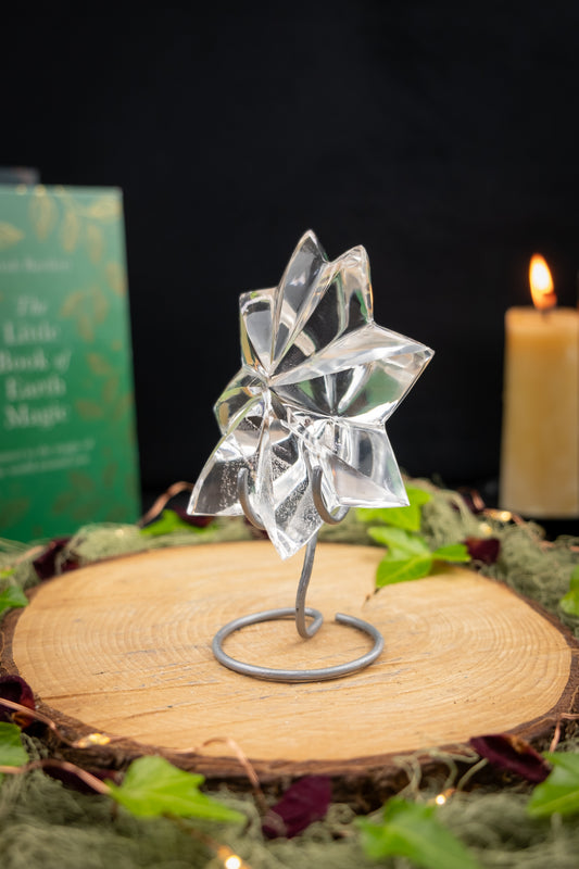 Lemurian Quartz Star on Custom Stand