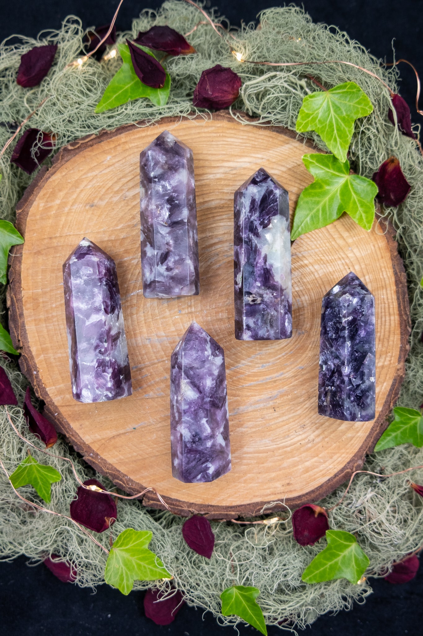 Gem Lepidolite Point