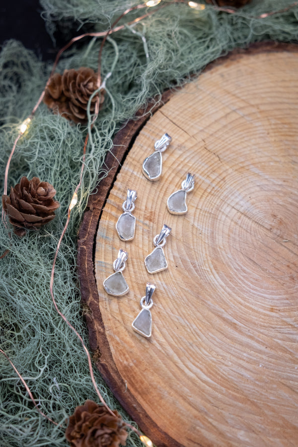 Libyan Desert Glass Pendant, Sterling Silver Crystal Necklace, Tektite Gemstone Jewellery, Hand Crafted Healing Stone