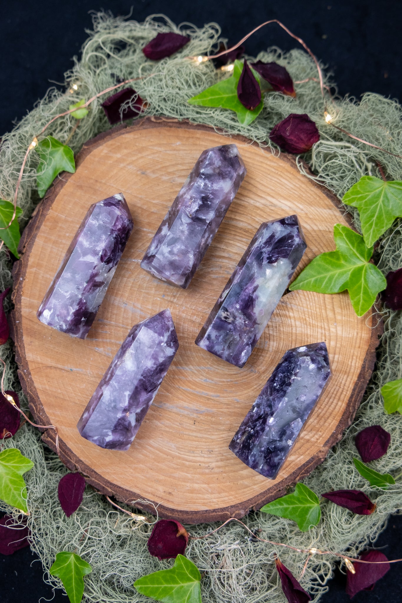 Gem Lepidolite Point