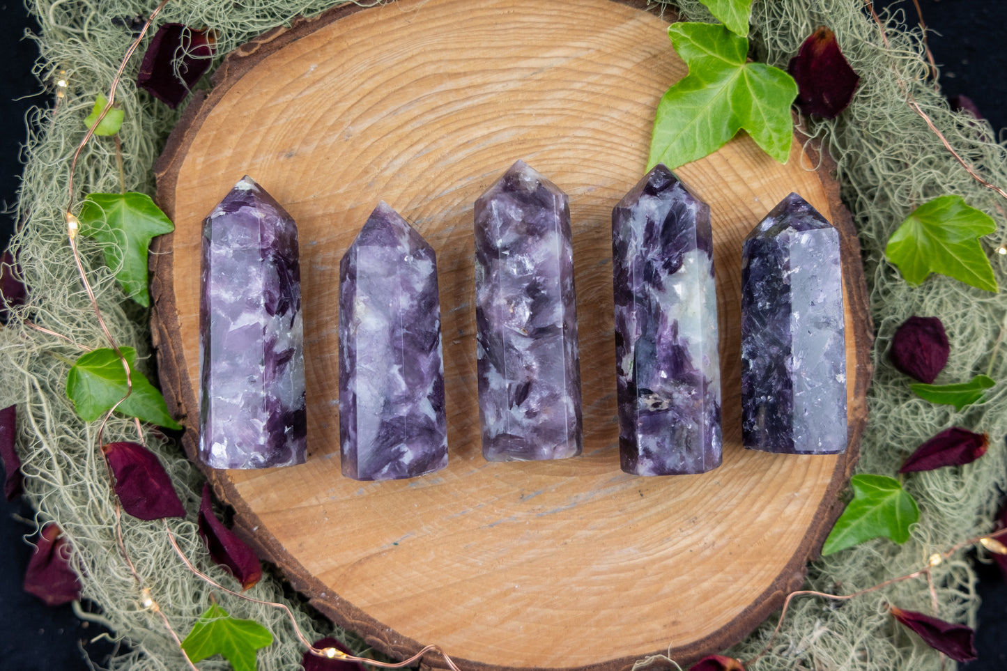 Gem Lepidolite Point