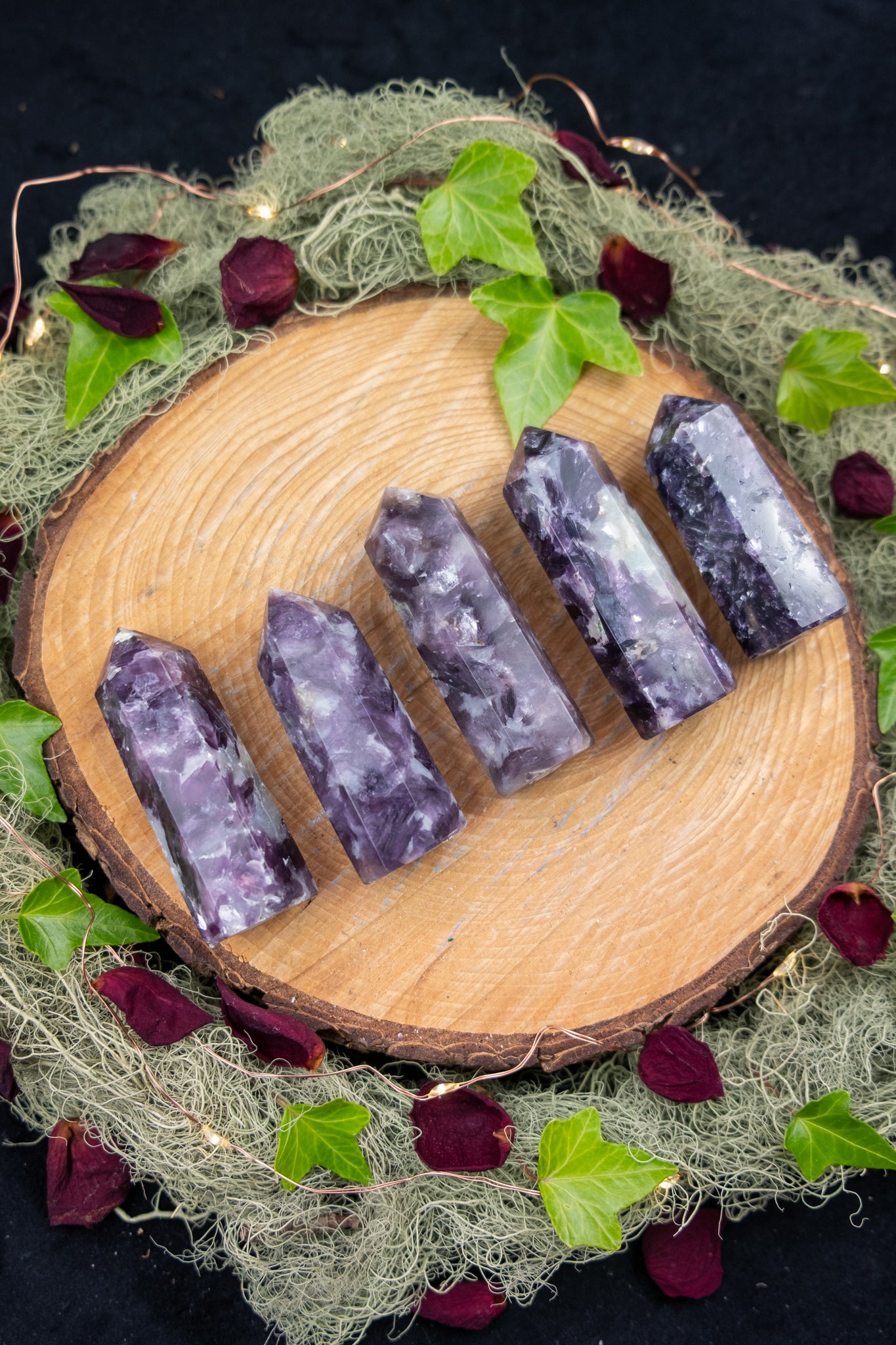 Gem Lepidolite Point