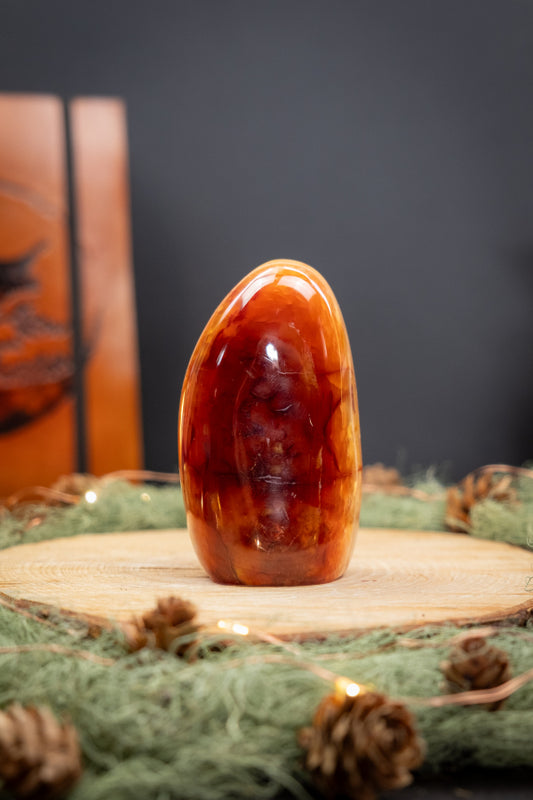 Carnelian Freeform Crystal, Polished Gemstone for Passion, Motivation, Creativity, Confidence, Sacral Chakra Healing