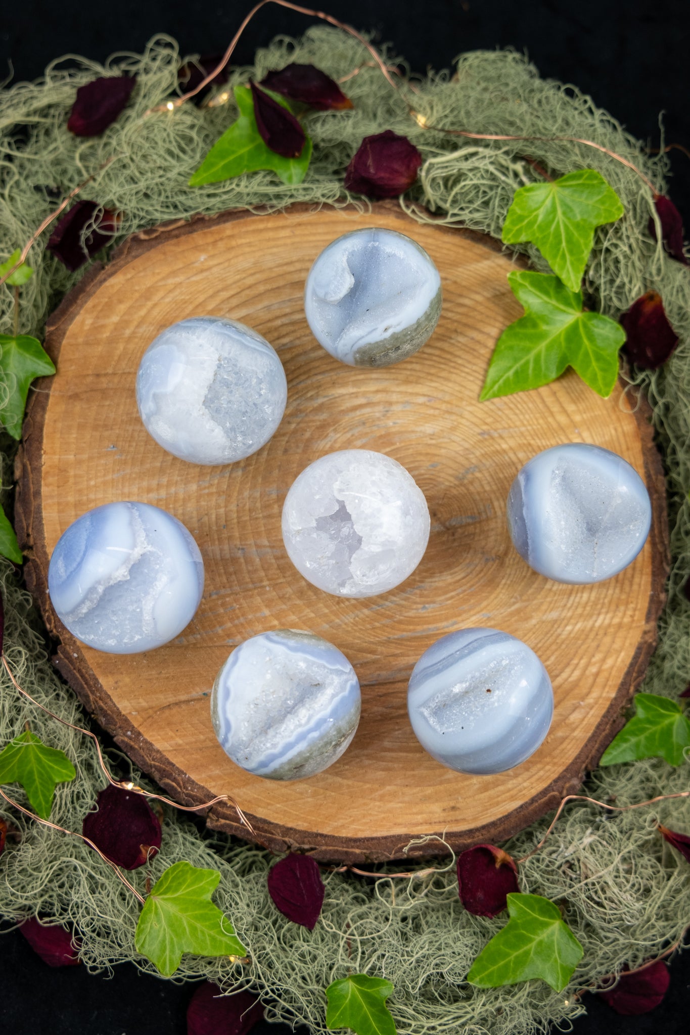 Blue Lace Agate Drusy Sphere