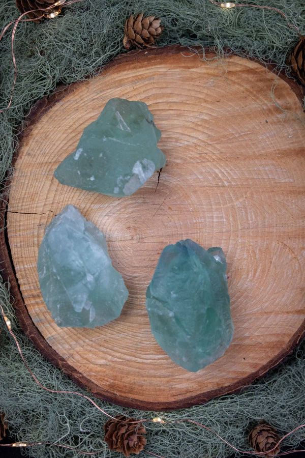 Raw Green Fluorite Crystal Chunk, Natural Fluorite Stone for Mental Clarity and Calm, Ethically Sourced