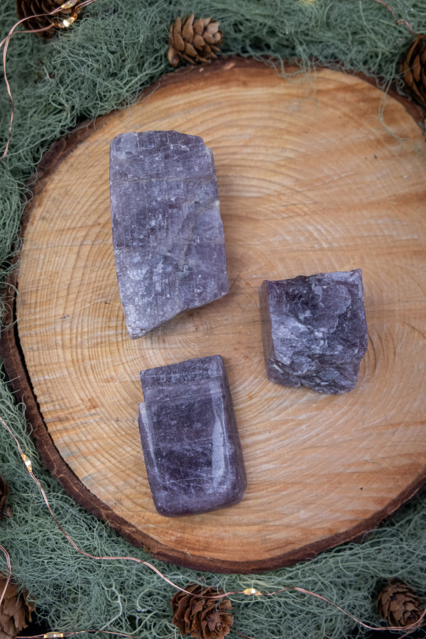 Anhydrite Crystal Stone, Raw and Polished, Rare Angelic Gem for Calm, Clarity and Spiritual Connection