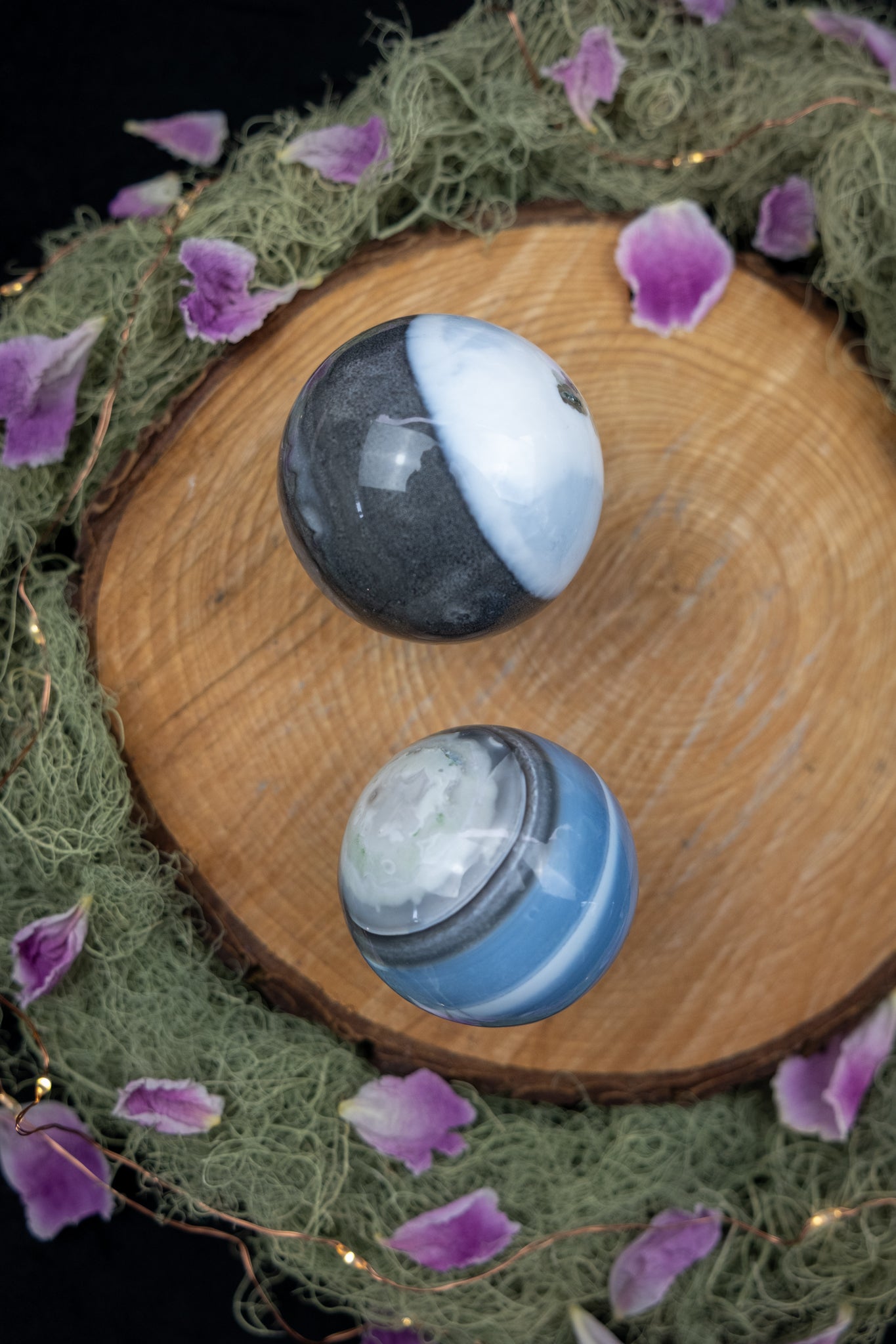 Owyhee Blue Opal Sphere, Rare Crystal