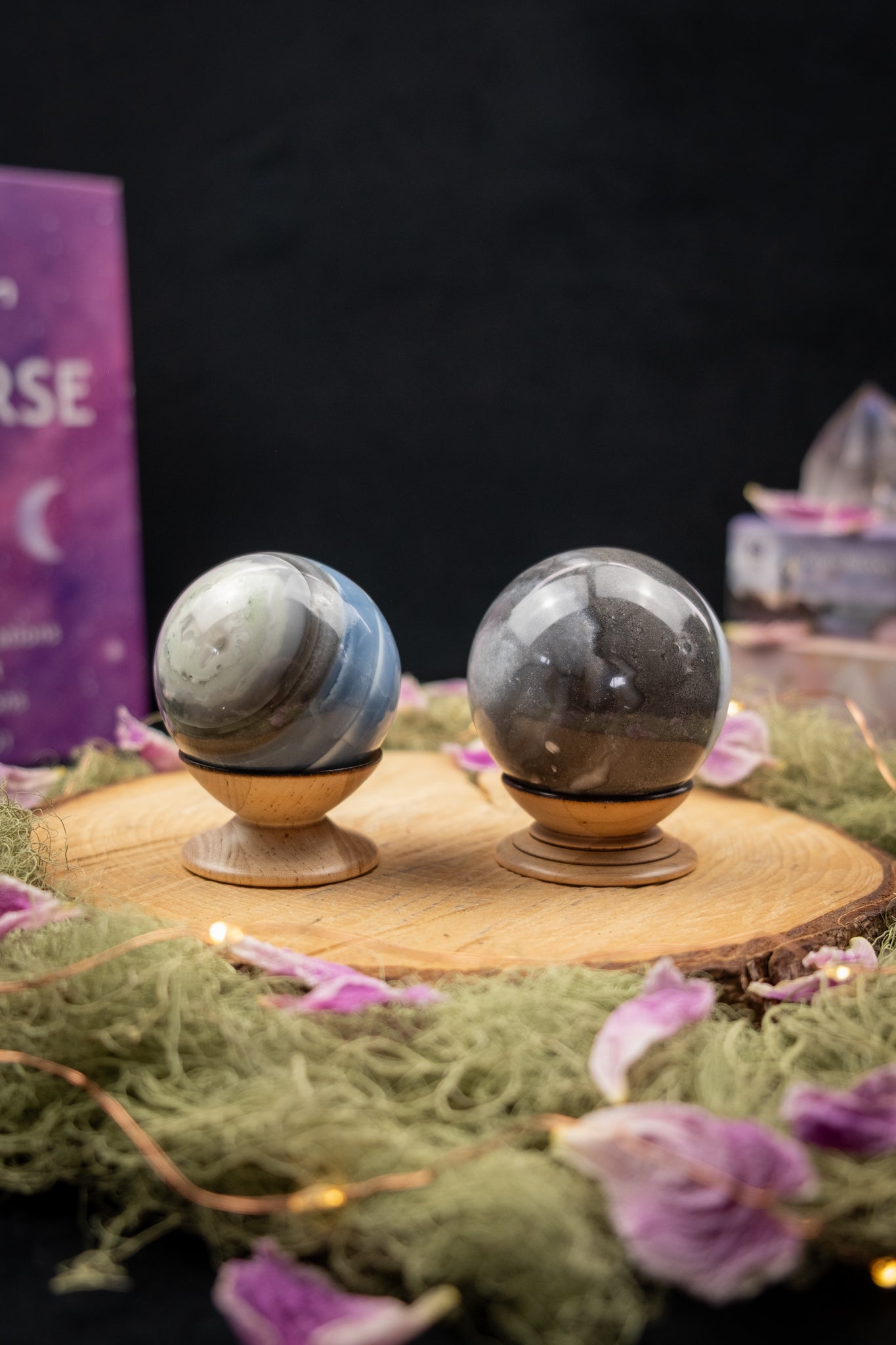 Owyhee Blue Opal Sphere, Rare Crystal