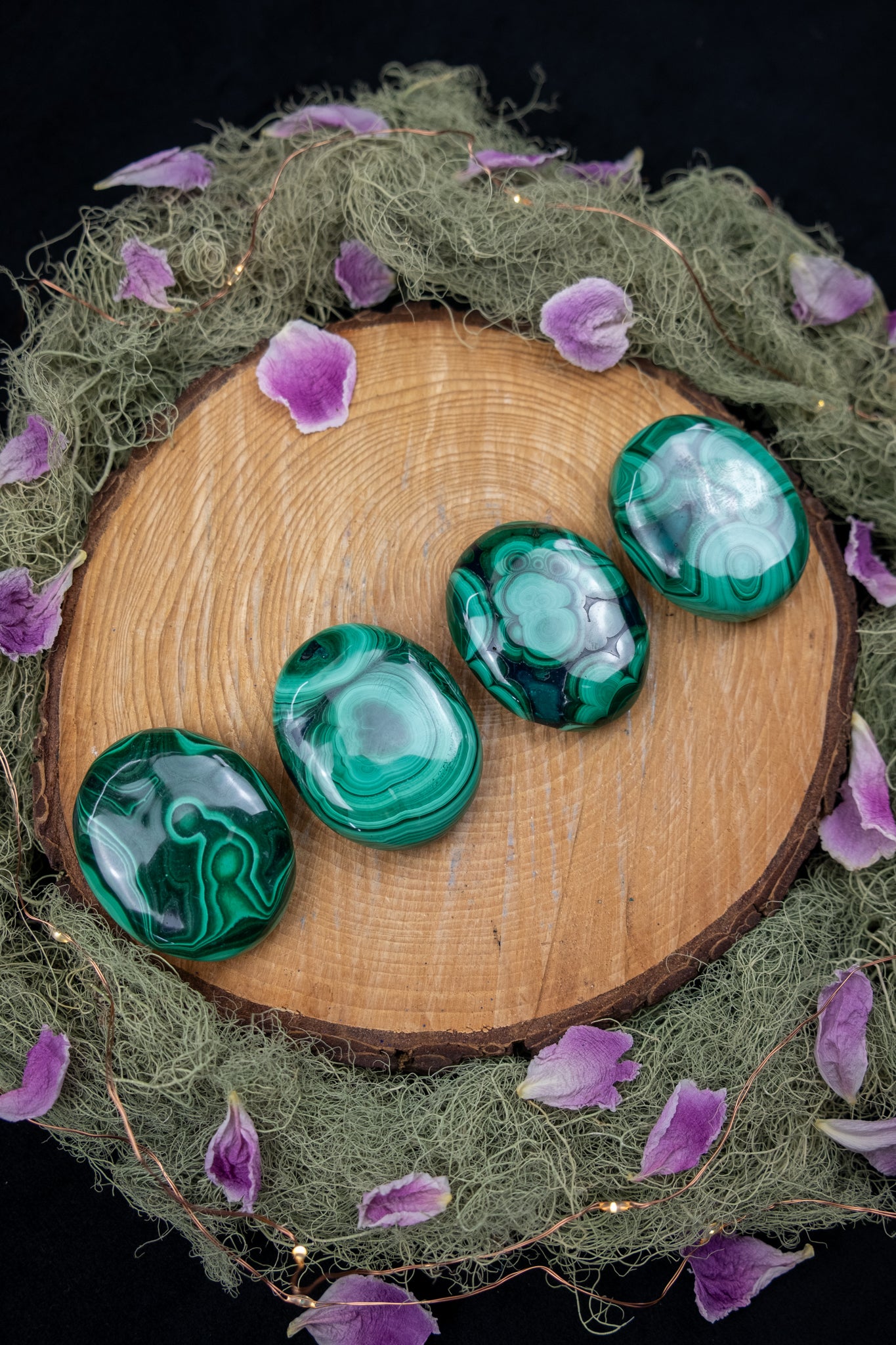 Malachite Palm Stone