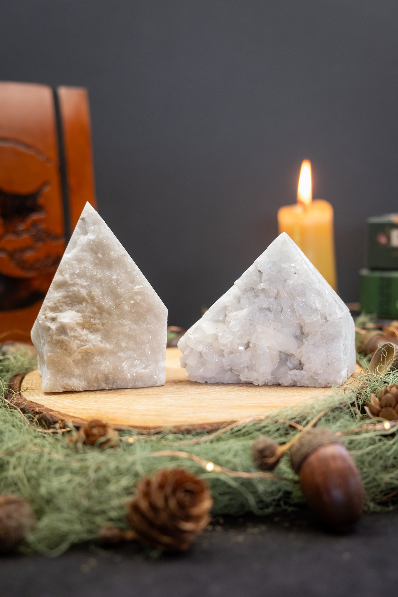 High Grade Quartz Crystal Freeform with Natural Drusy Face, Part Polished Healing Stone, Clear Quartz Gem for Energy Clearing and Light