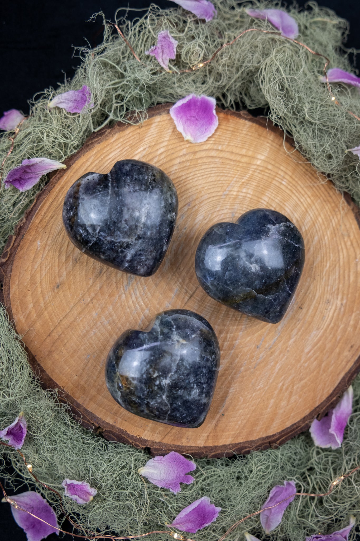 Iolite & Sunstone Heart