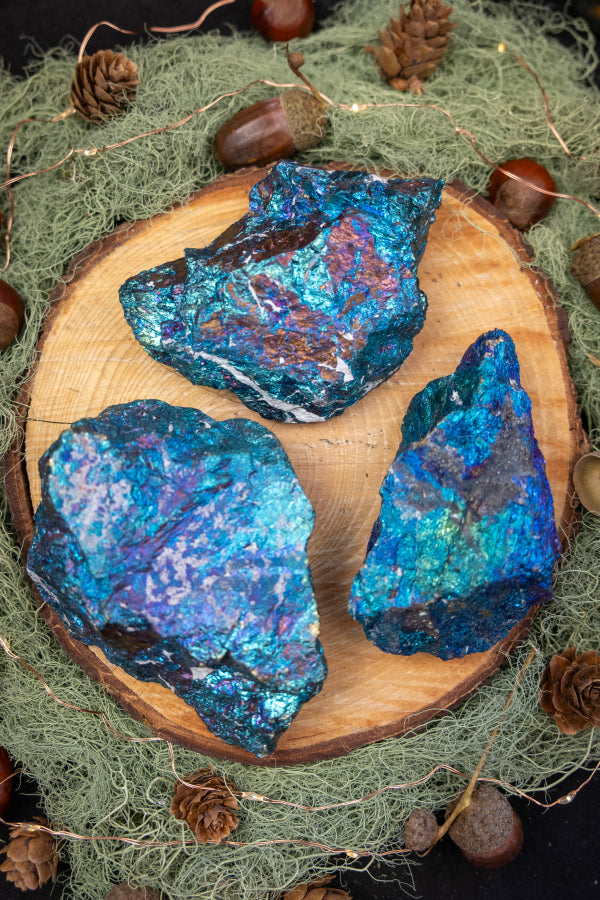 Peacock Ore Crystal Stone Chalcopyrite Gem for Energy Clearing, Aura Healing, Joy, Intuition, Creativity and Transformation