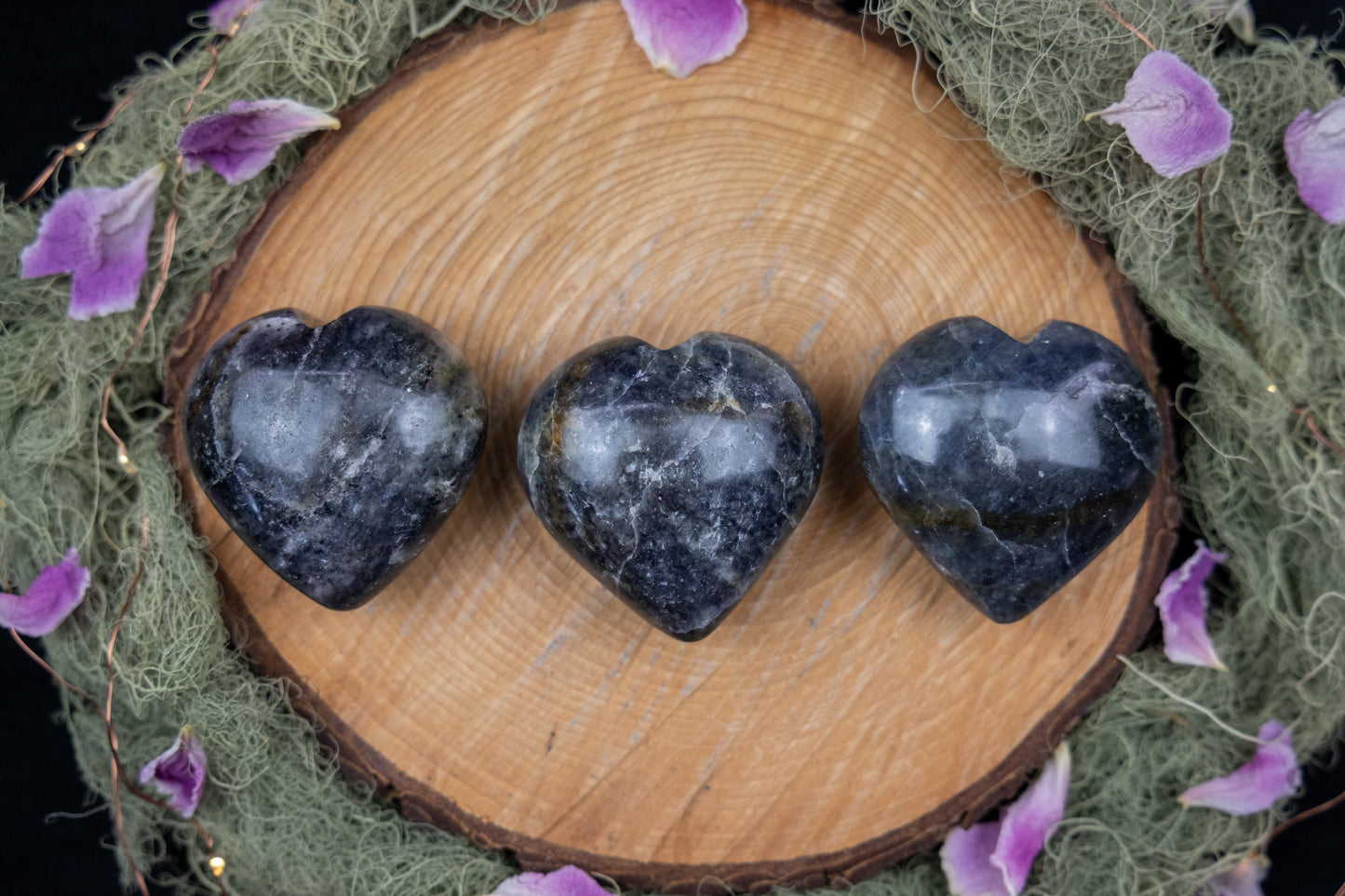Iolite & Sunstone Heart