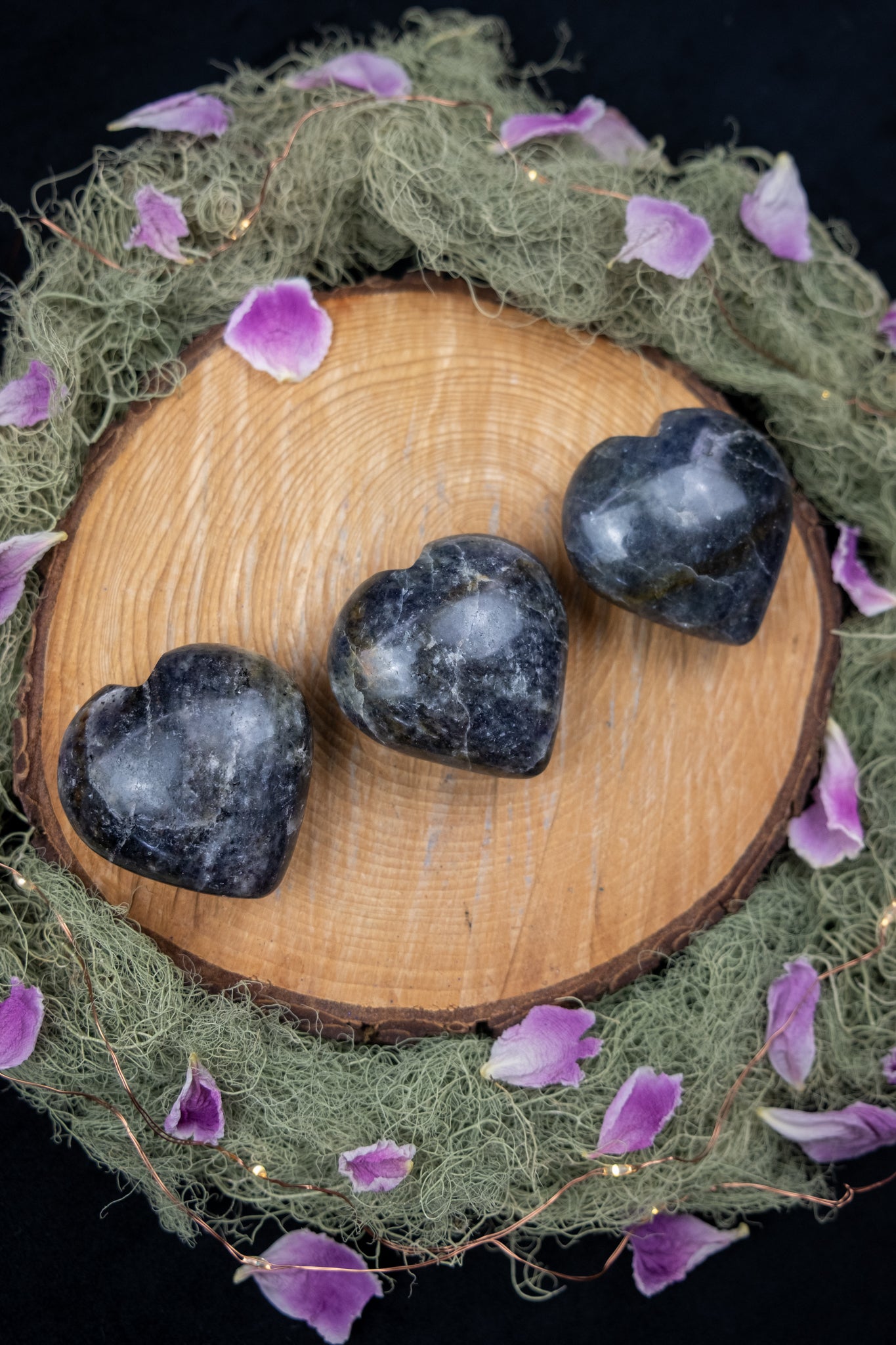Iolite & Sunstone Heart