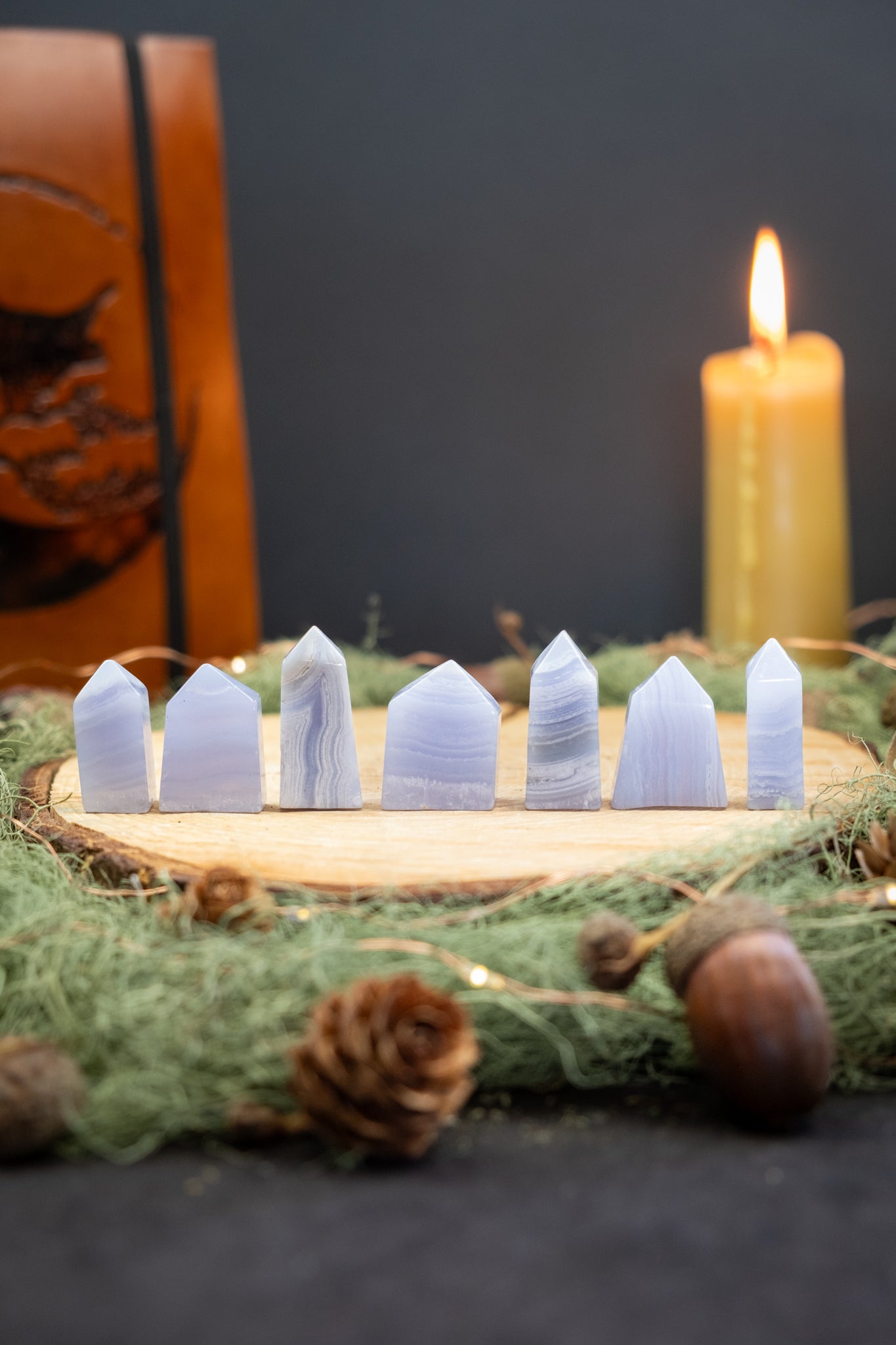 Blue Lace Agate Mini Crystal Point, A Grade Natural Gemstone, Calming Stone for Communication and Soothing Energy