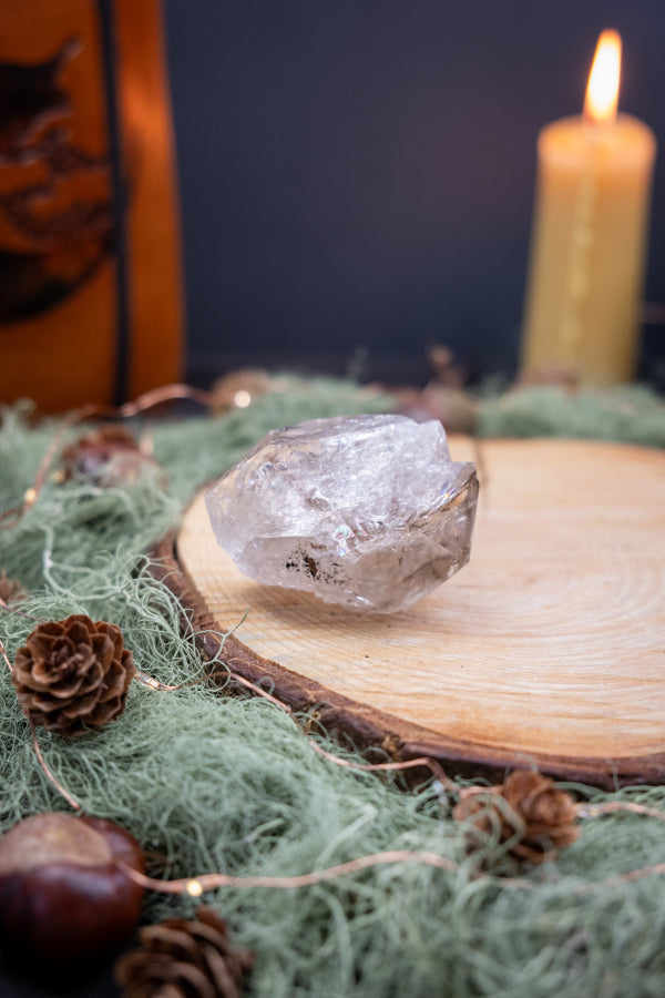 Large High Grade Herkimer Diamond Cluster with Rainbows Intuitively Chosen Crystal Gem Stone for Clarity Vision Expansion