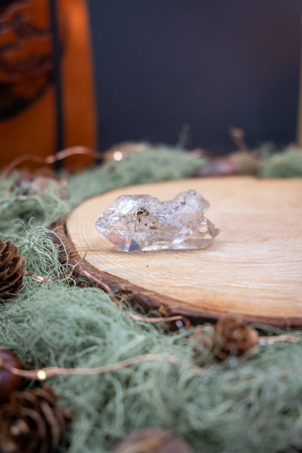 High Grade Herkimer Diamond Double Terminated Twin Flame Crystal, Exceptional Clarity, High Vibration, Natural Rainbows