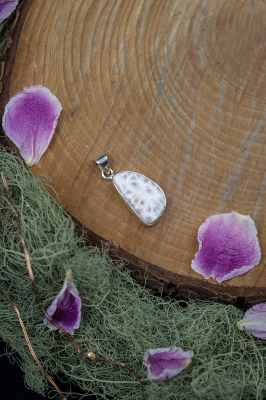 Natrolite Pendant in Sterling Silver