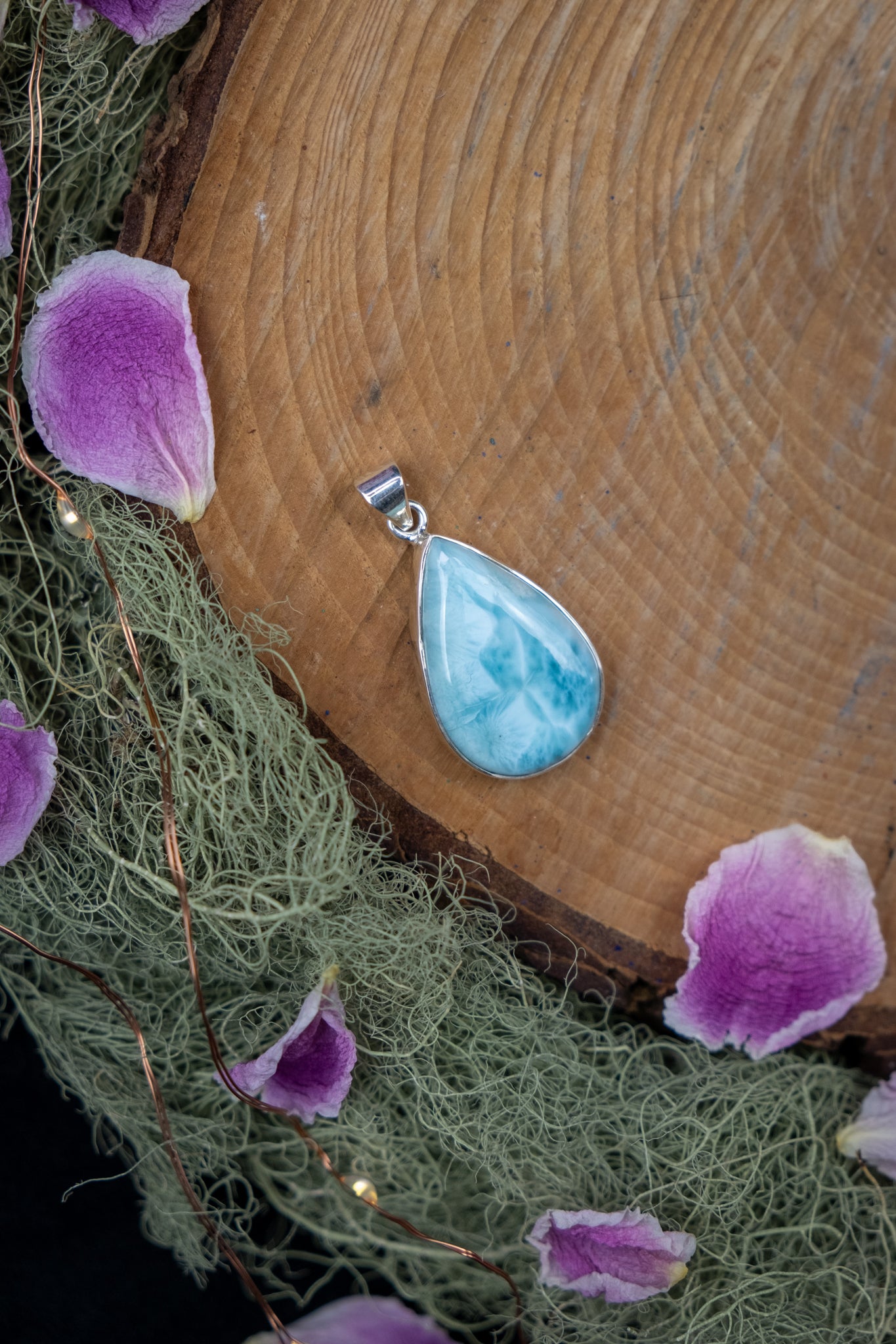 Larimar Pendant in Sterling Silver